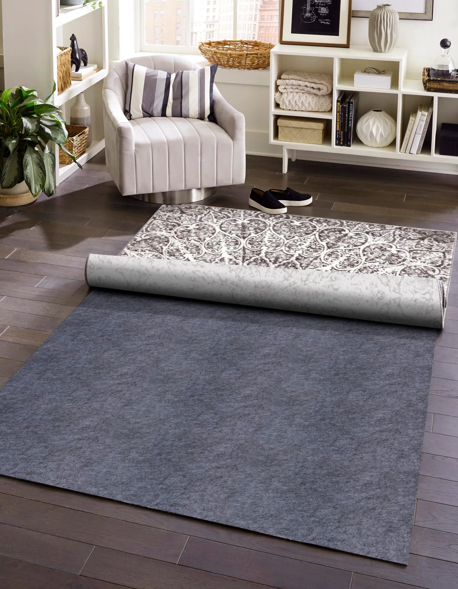 10' x 13' 1 Luxe Rectangle Area Rug Pad Floor Protection Pad for Under Rugs & Carpet Sound Dampening Underlayment Cushion